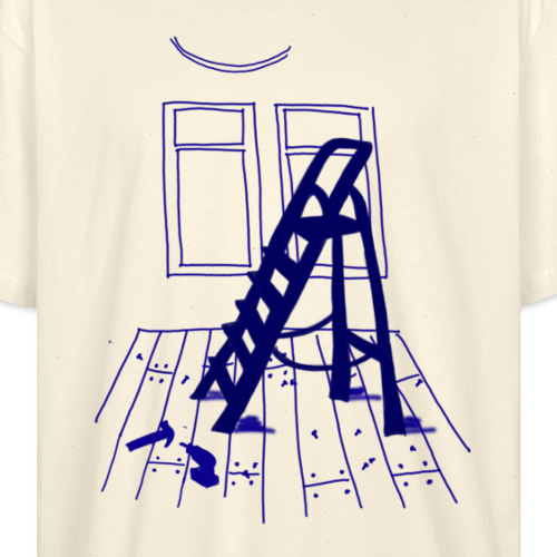The home project, blue on vintage white, shirt