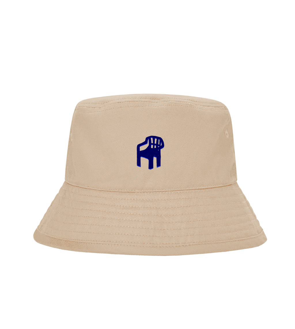 The garden chair, blue on bucket hat